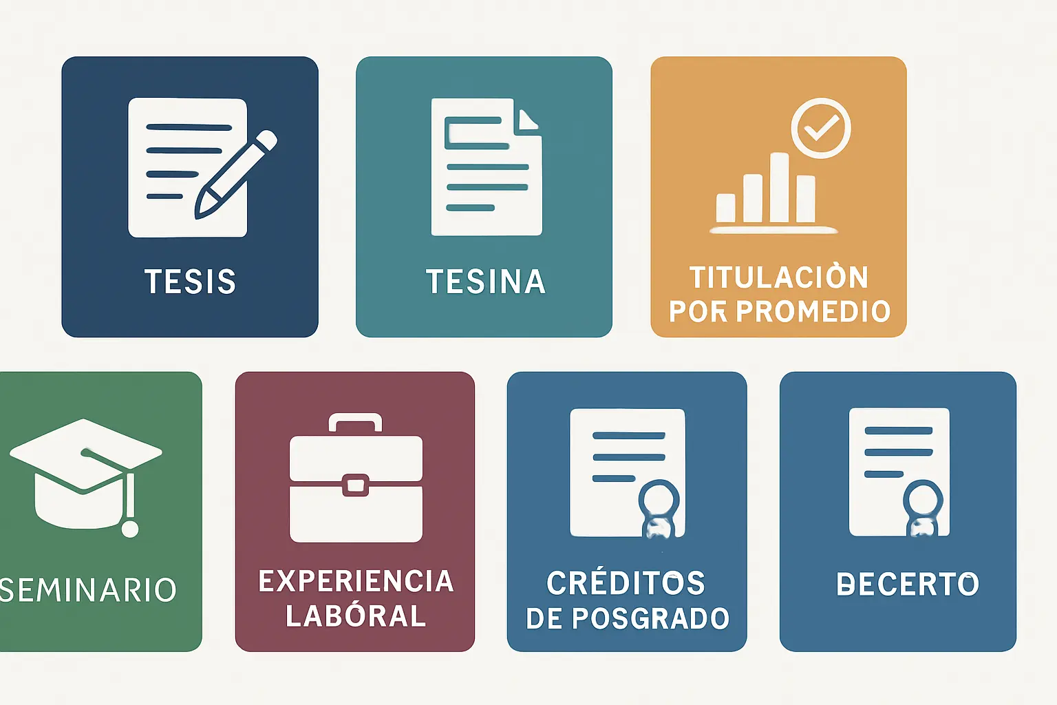 Las 7 modalidades de titulación más comunes en México: tesis, tesina, promedio, EGEL-CENEVAL, seminario, experiencia laboral y créditos de posgrado