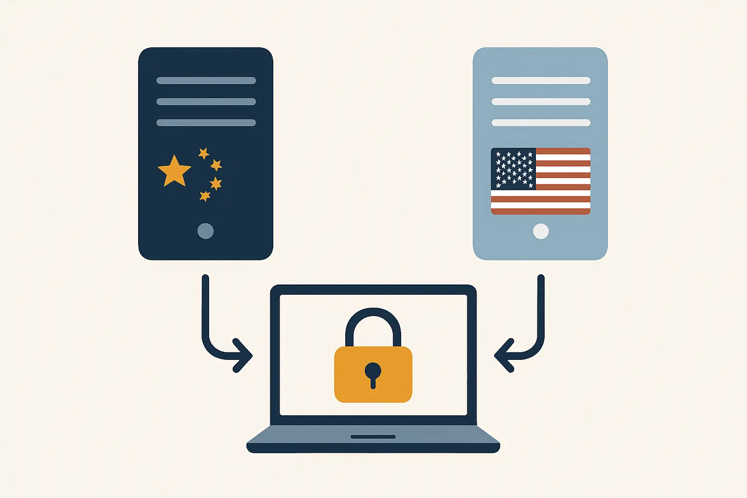Comparativa de almacenamiento de datos: DeepSeek en servidores en China versus ChatGPT en servidores de Estados Unidos, con implicaciones de privacidad para tu tesis