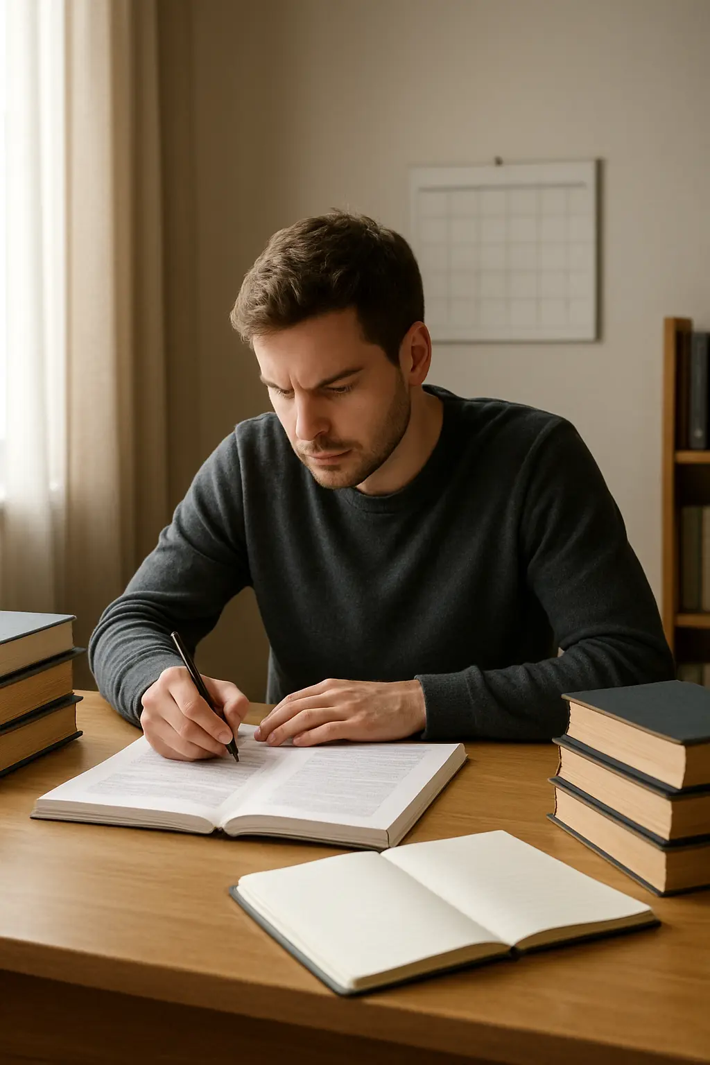 Estudiante trabajando en su tesis como modalidad de titulación