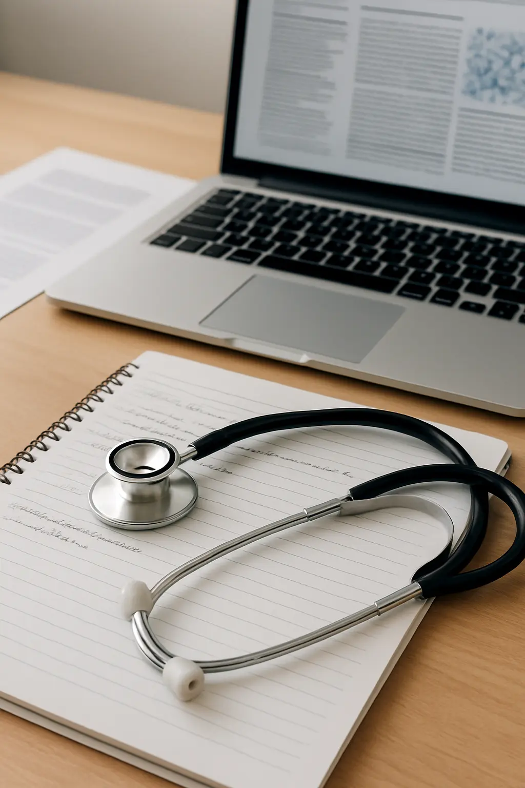 Notas de investigación médica y herramientas digitales organizadas para la redacción de la tesis