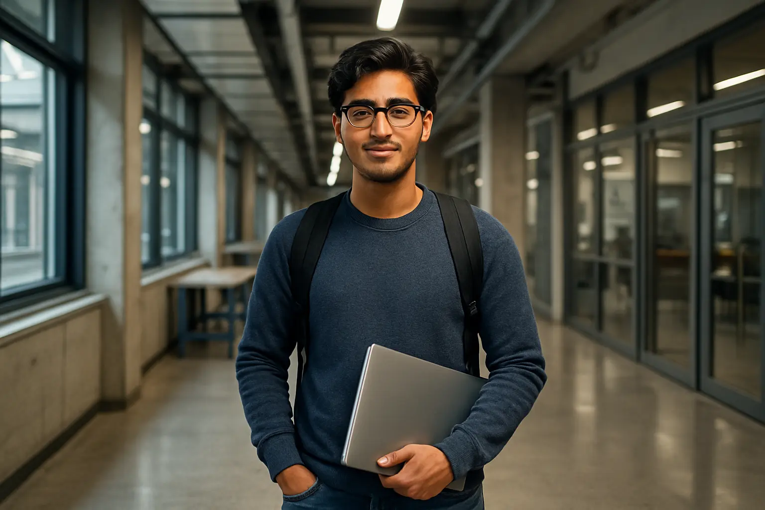Estudiante del Instituto Politécnico Nacional preparando su tesis de titulación