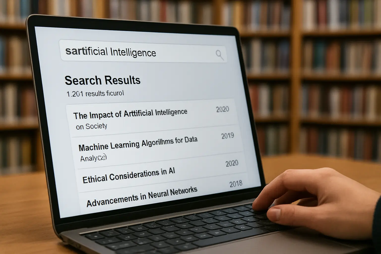 Búsqueda en una base de datos académica para localizar fuentes recientes