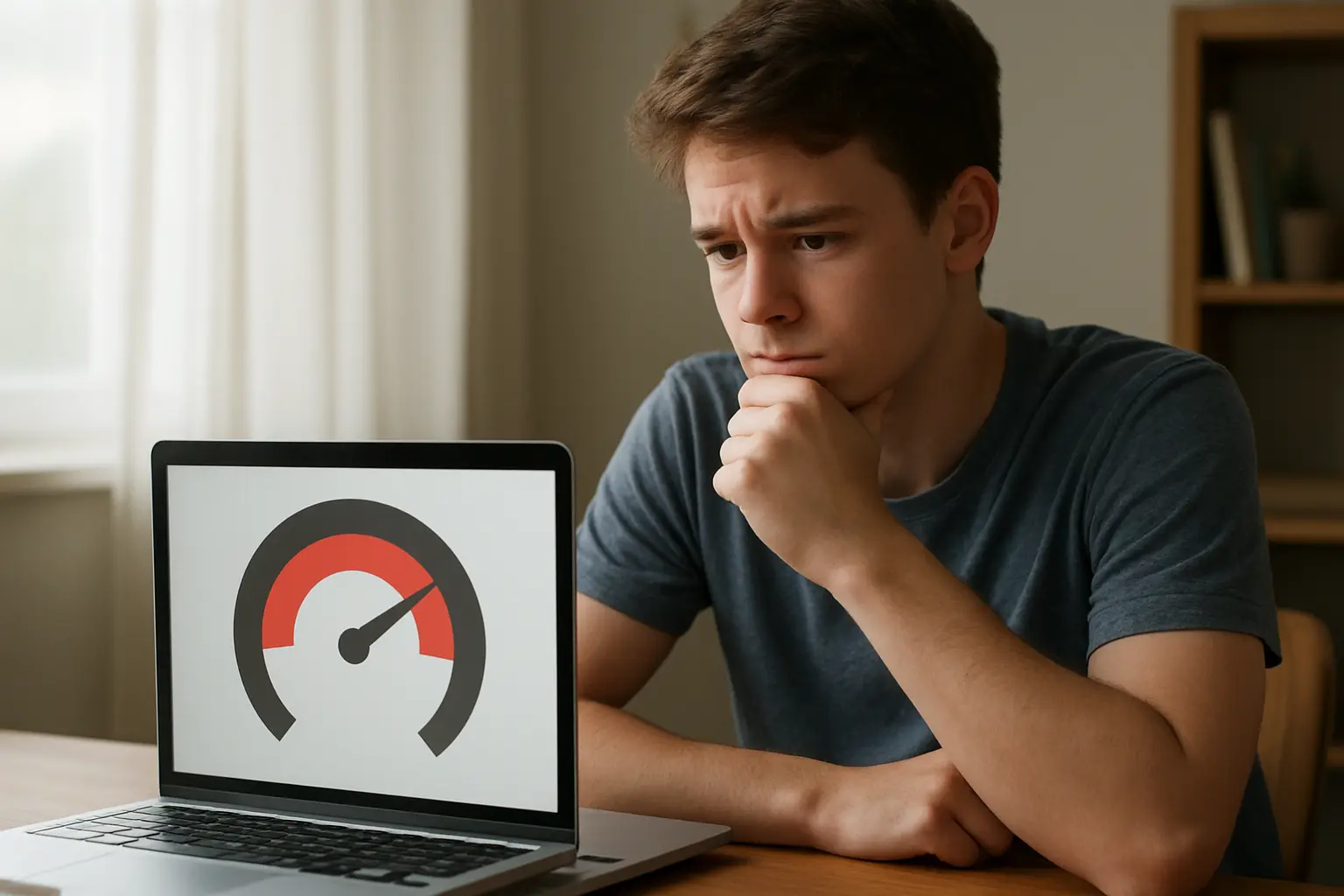 Estudiante preocupado por un falso positivo en un detector de plagio