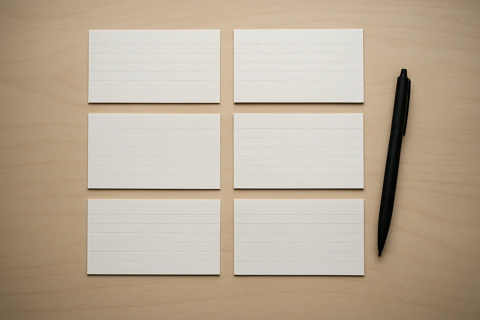 Secciones de un protocolo de investigación organizadas en tarjetas