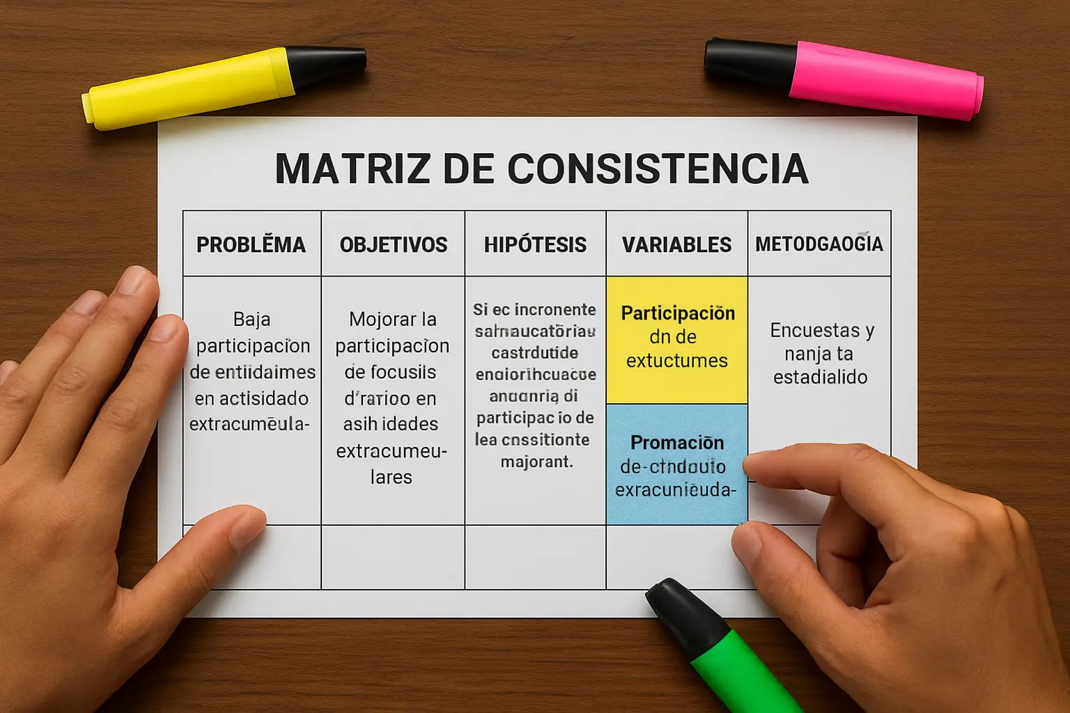Cómo hacer una matriz de consistencia para tu tesis paso a paso (2026)