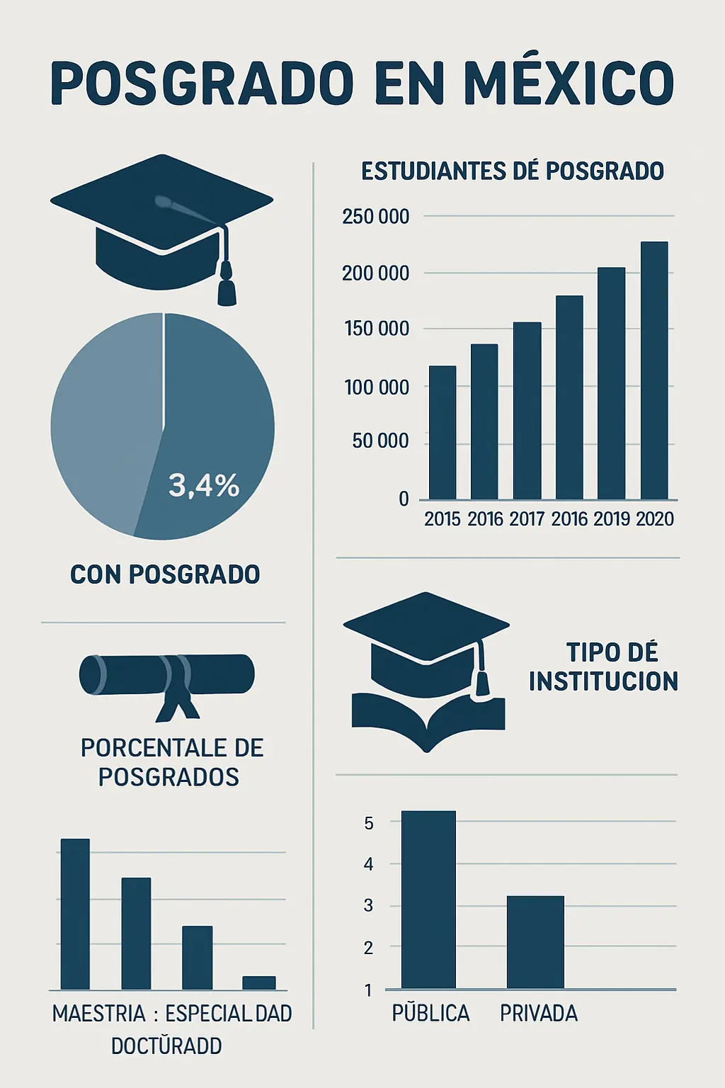 ¿Cuántos Estudiantes de Posgrado Hay en México en 2026? Matrícula de Maestría/Doctorado y SNII (Datos por Fuente)
