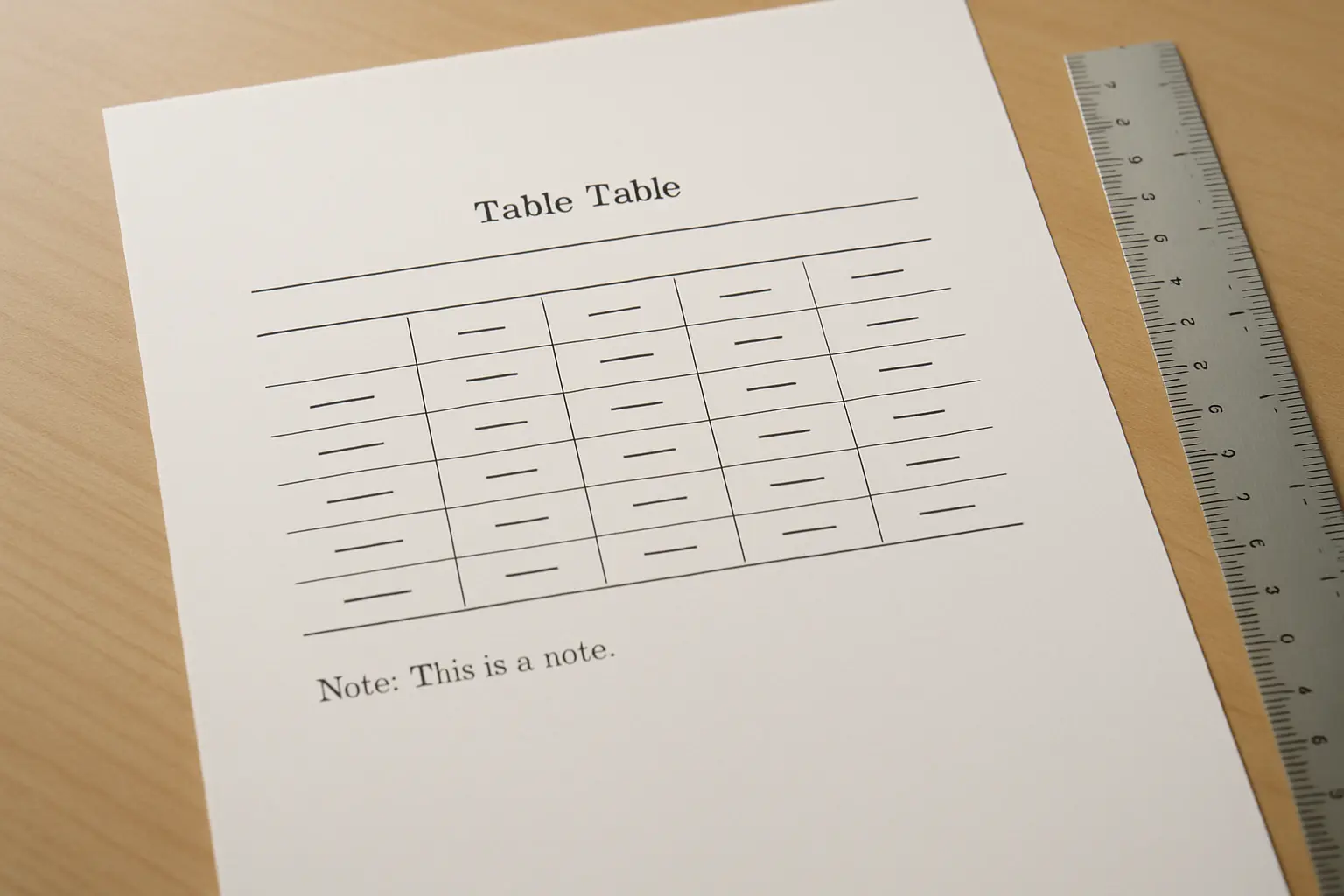 Tabla con formato APA 7 mostrando número, título en cursiva y nota