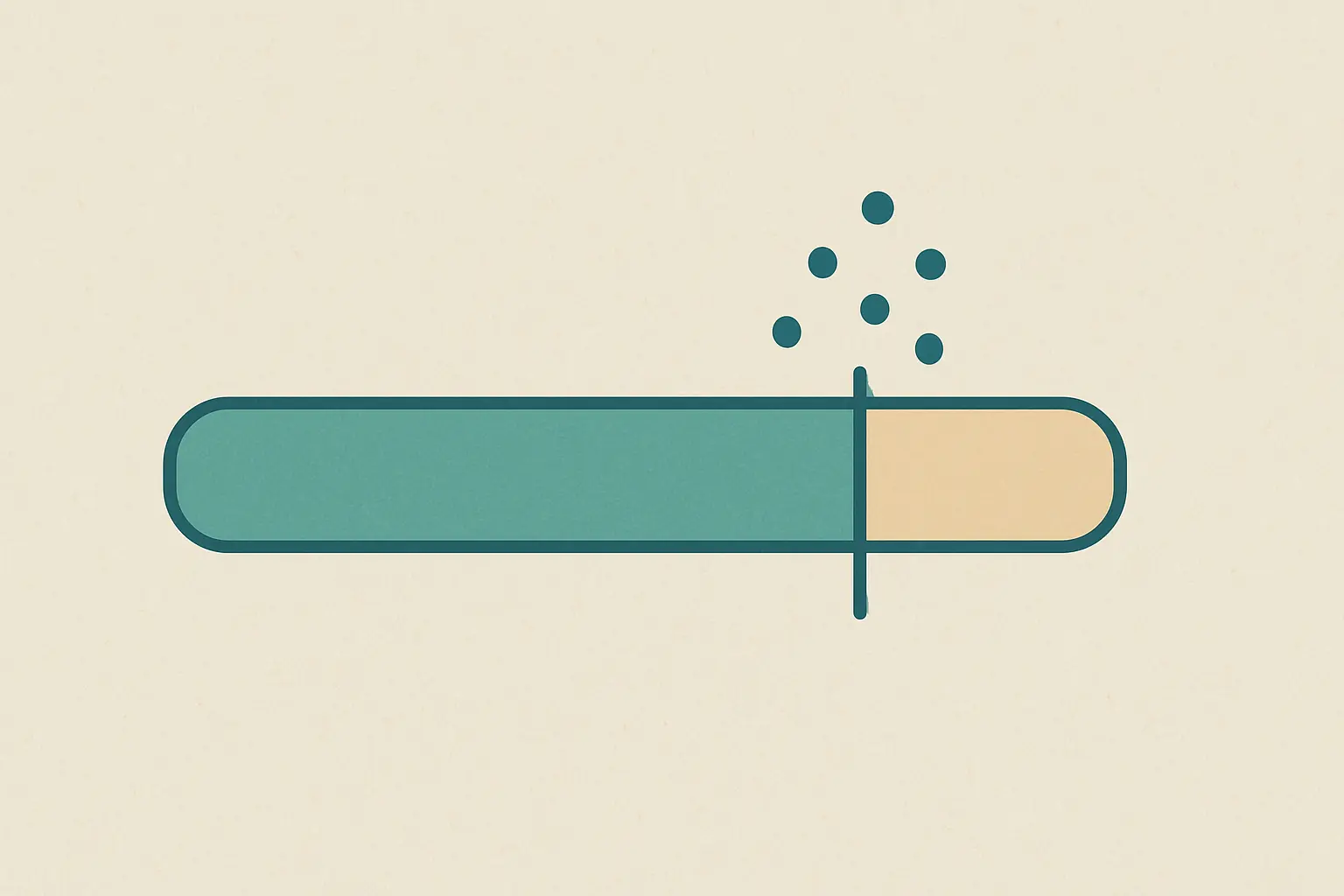 Escala de valoración con una línea de umbral marcada y puntos agrupados por encima de ella