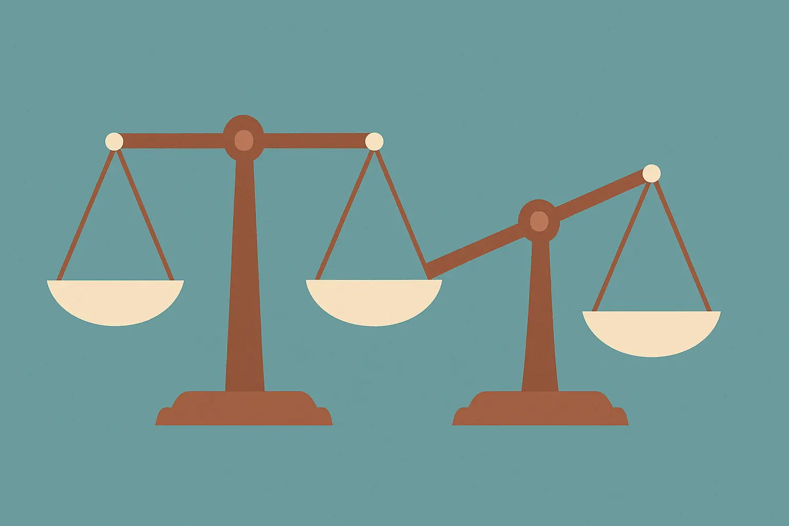 Dos balanzas que ilustran cómo un mismo nivel de acuerdo puede evaluarse distinto