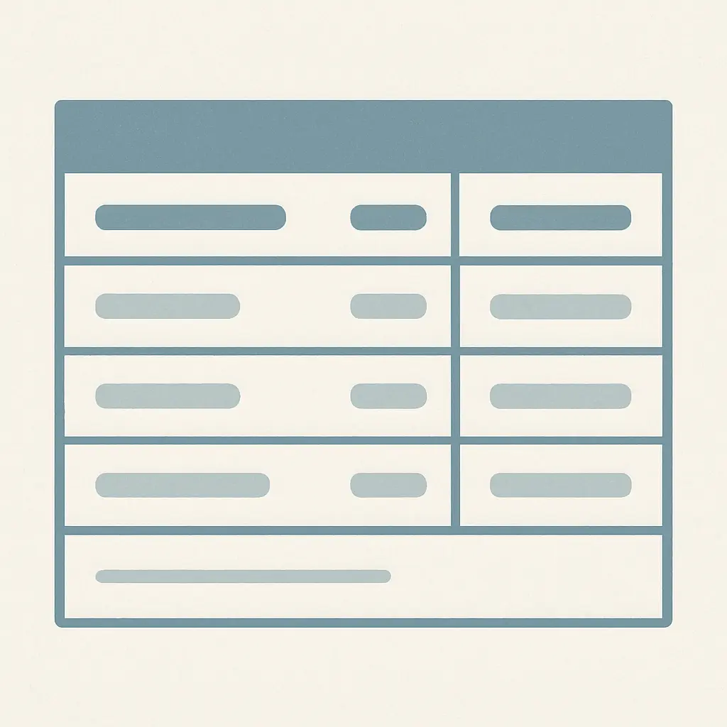 Tabla de resultados con formato limpio de líneas horizontales y una nota al pie
