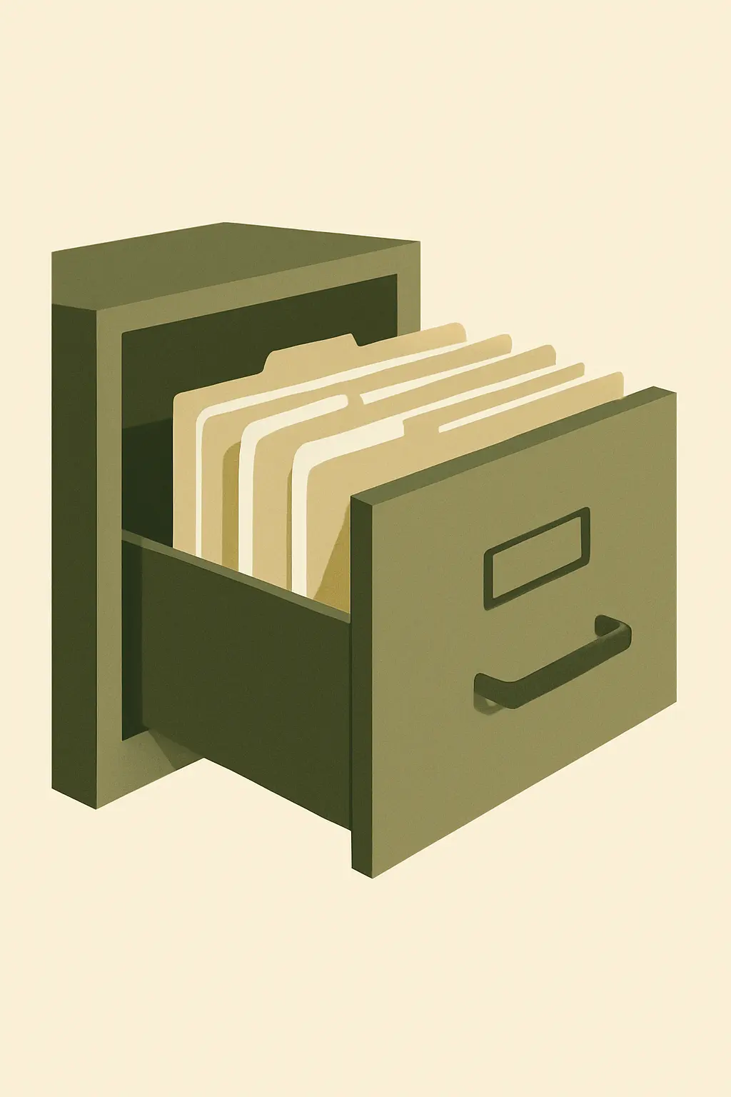 Cajón de archivo entreabierto que representa los resultados que nunca se reportan