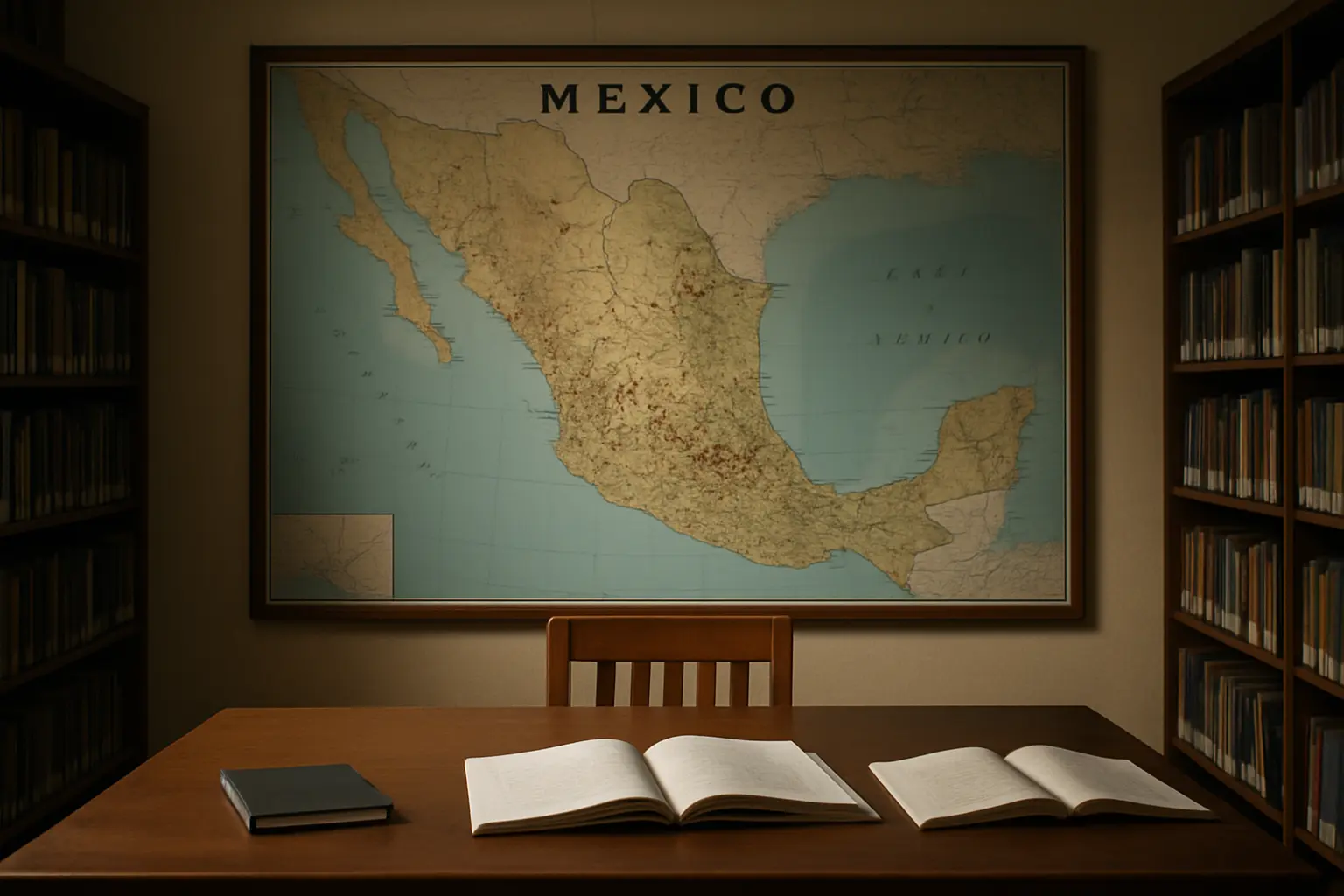 Mapa de México con marcas en varias ciudades, ilustrando una red nacional de repositorios institucionales